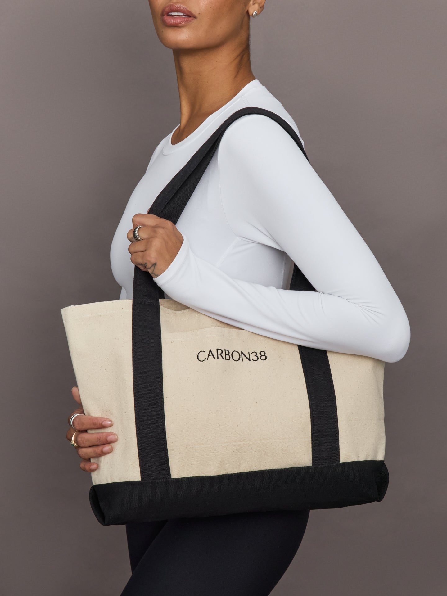 Carbon38 Carbon38 Branded Tote - Ivory