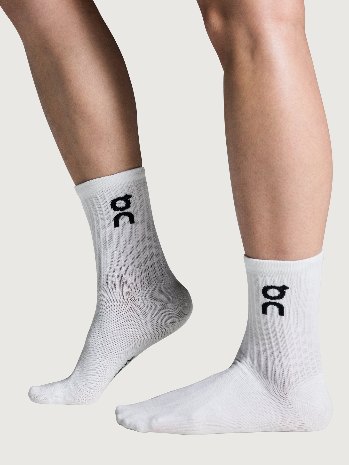 Carbon38 Logo Sock High 3 Pack - White