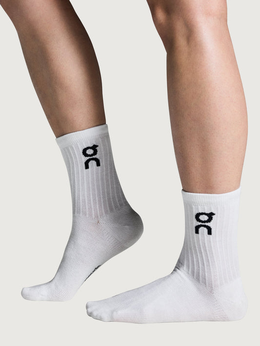 Carbon38 Logo Sock High 3 Pack - White