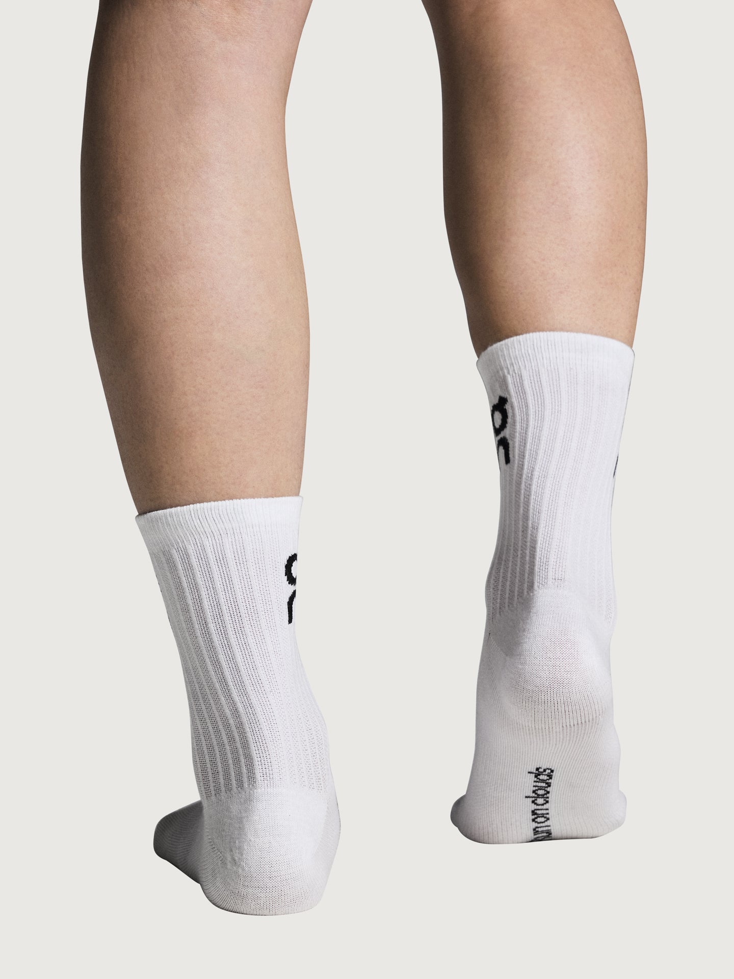 Carbon38 Logo Sock High 3 Pack - White