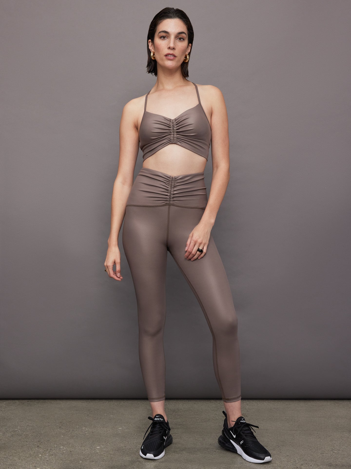 Carbon38 Palma Gloss Legging - Bronzed Pewter