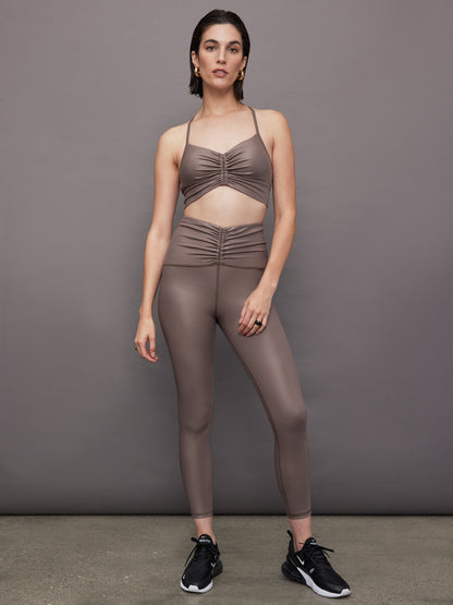 Carbon38 Palma Gloss Legging - Bronzed Pewter