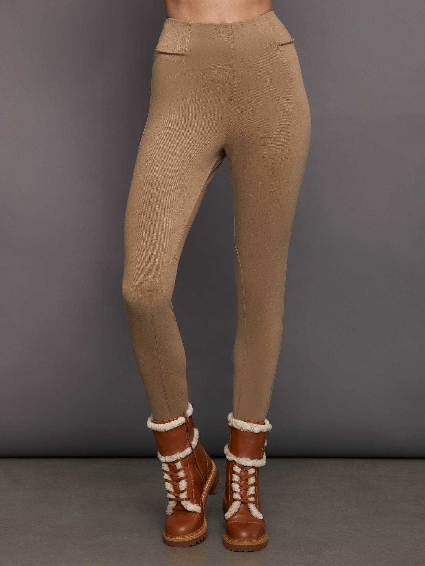 Carbon38 Stretch Twill Stirrup Legging - Khaki
