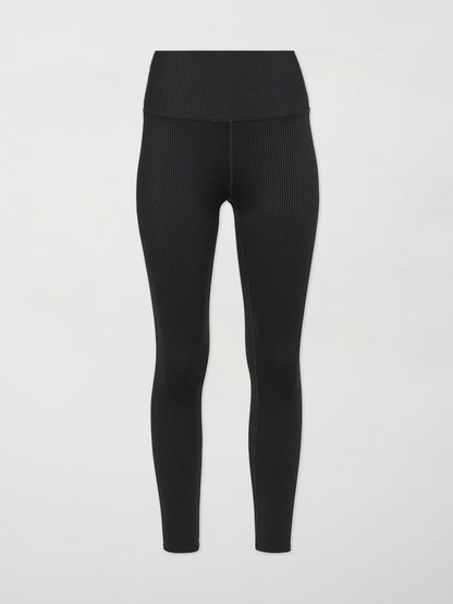 Carbon38 Ribbed 7/8 Legging - Black