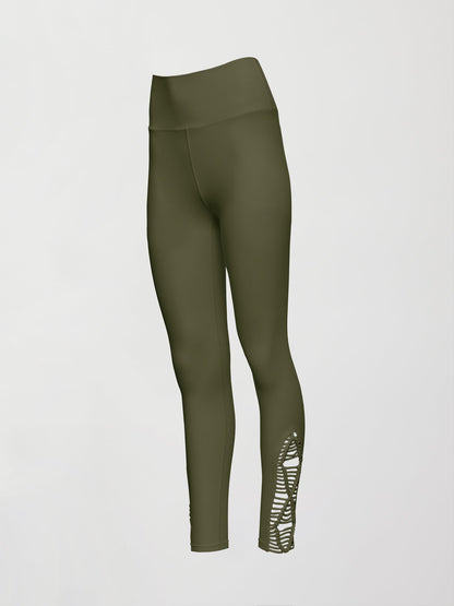 Carbon38 Crochet Legging in Melt - Olive