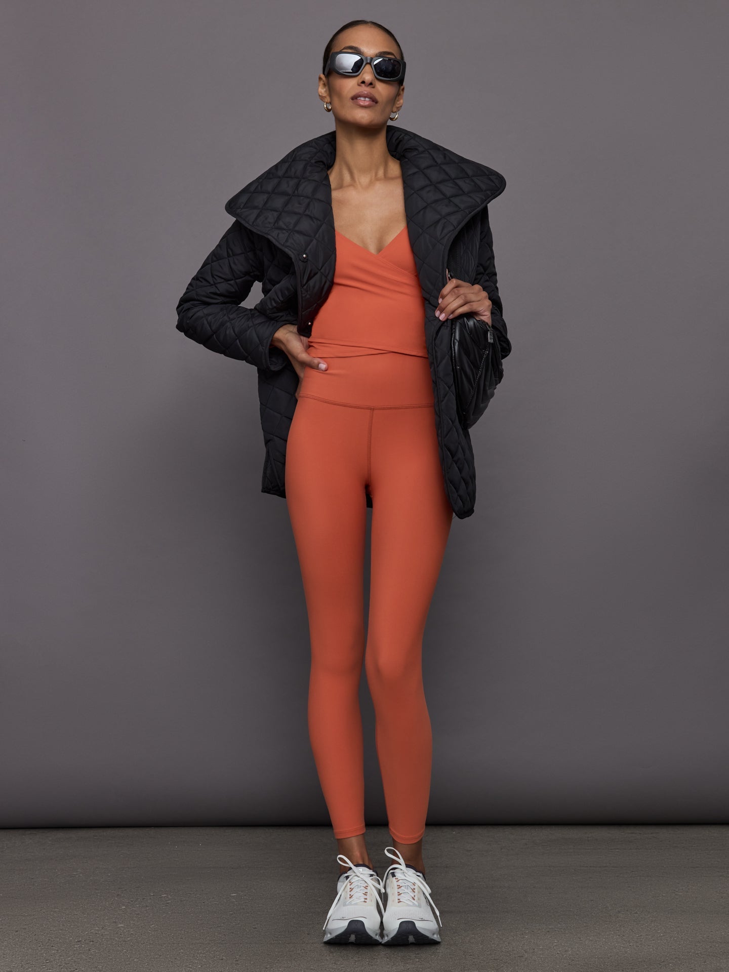 Carbon38 High Rise Legging in Melt - Burnt Sienna