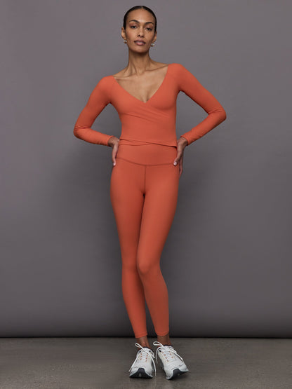 Carbon38 High Rise Legging in Melt - Burnt Sienna