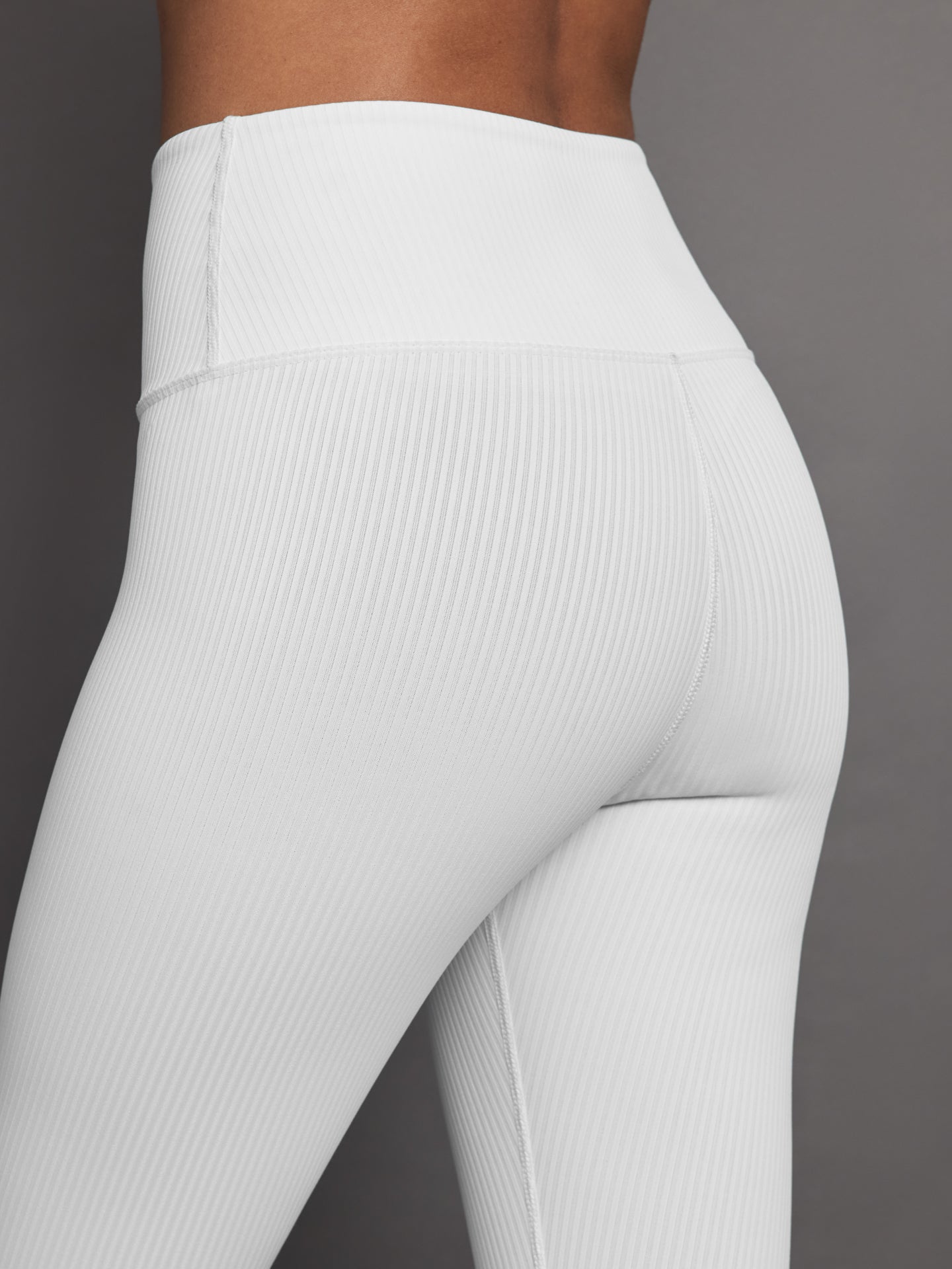 Carbon38 Ribbed 7/8 Legging in White