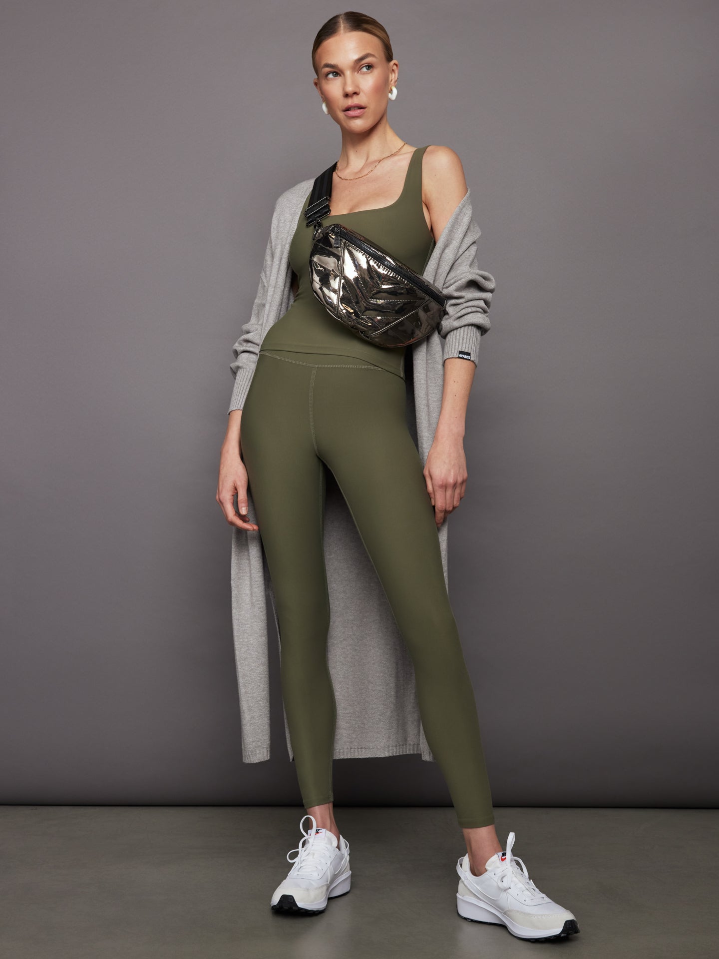 Carbon38 High Rise Legging in Melt - Olive