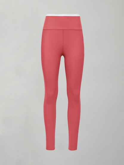 Carbon38 Contrast Waistband Legging in Melt - Rosewood / White