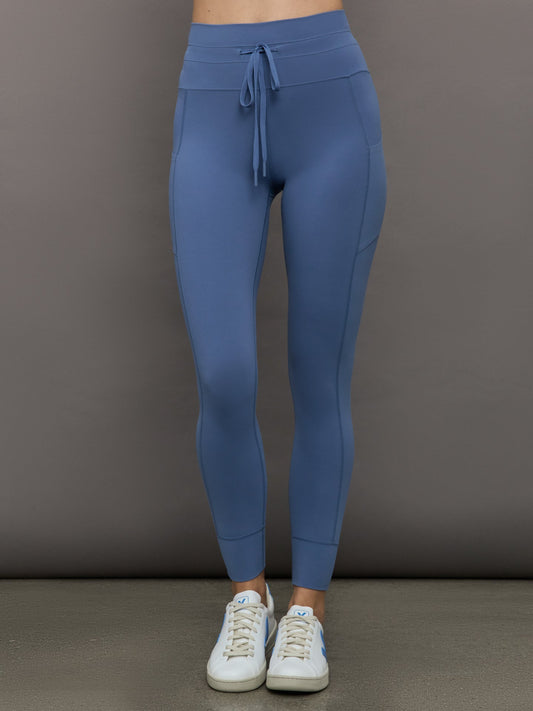 Carbon38 High Rise Sport Pocket Legging in Melt - Blue Horizon