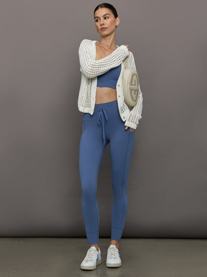 Carbon38 High Rise Sport Pocket Legging in Melt - Blue Horizon