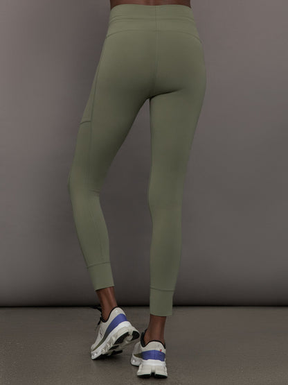 Carbon38 High Rise Sport Pocket Legging in Melt - Moss