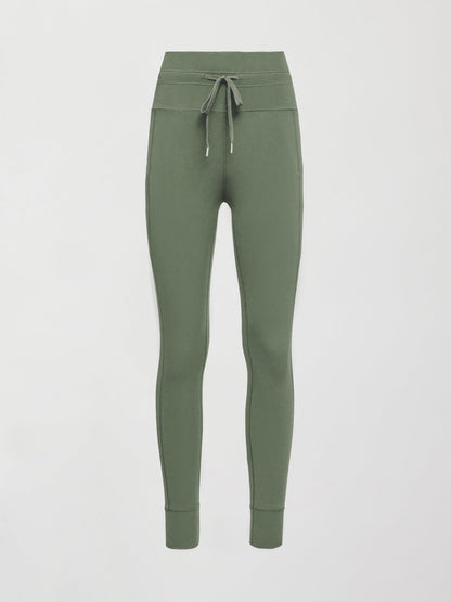 Carbon38 High Rise Sport Pocket Legging in Melt - Moss