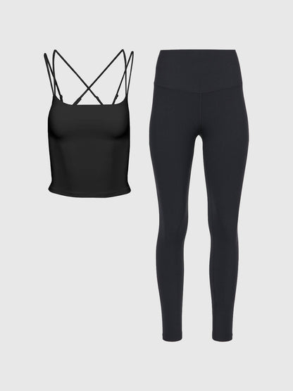 Carbon38 Strappy Tank & High Rise Legging in Melt Bundle