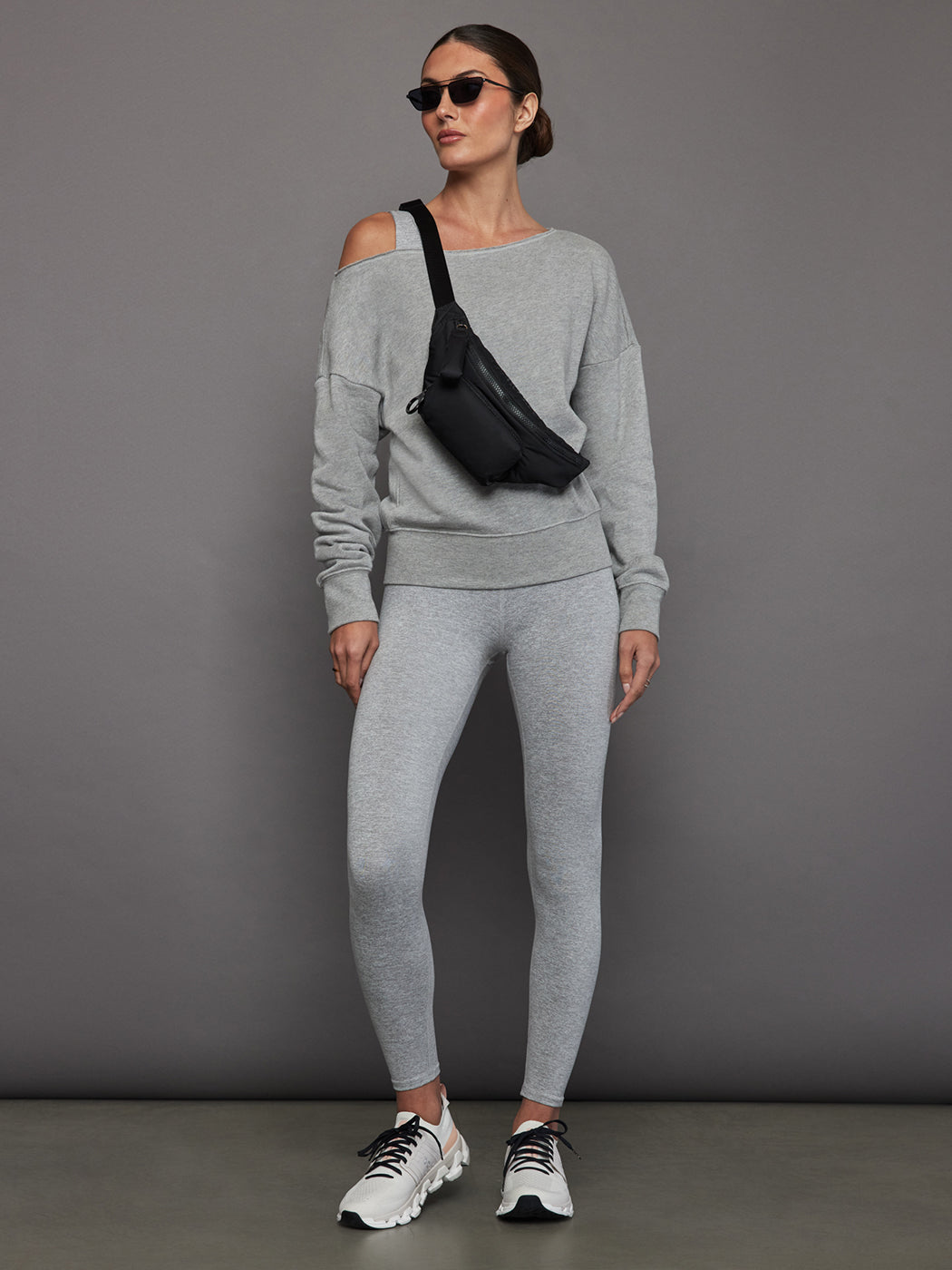Carbon38 Wrap Bra in Heather Melt - Silver Heather