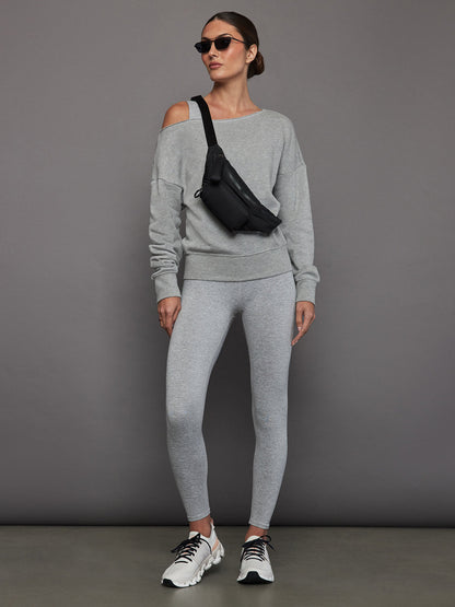 Carbon38 Wrap Bra in Heather Melt - Silver Heather
