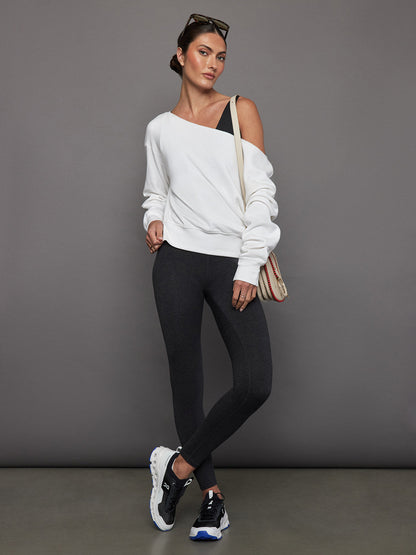 Carbon38 Wrap Bra in Heather Melt - Charcoal Heather