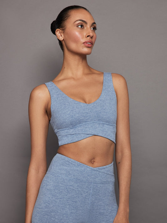 Carbon38 Wrap Bra in Heather Melt - Quiet Harbor