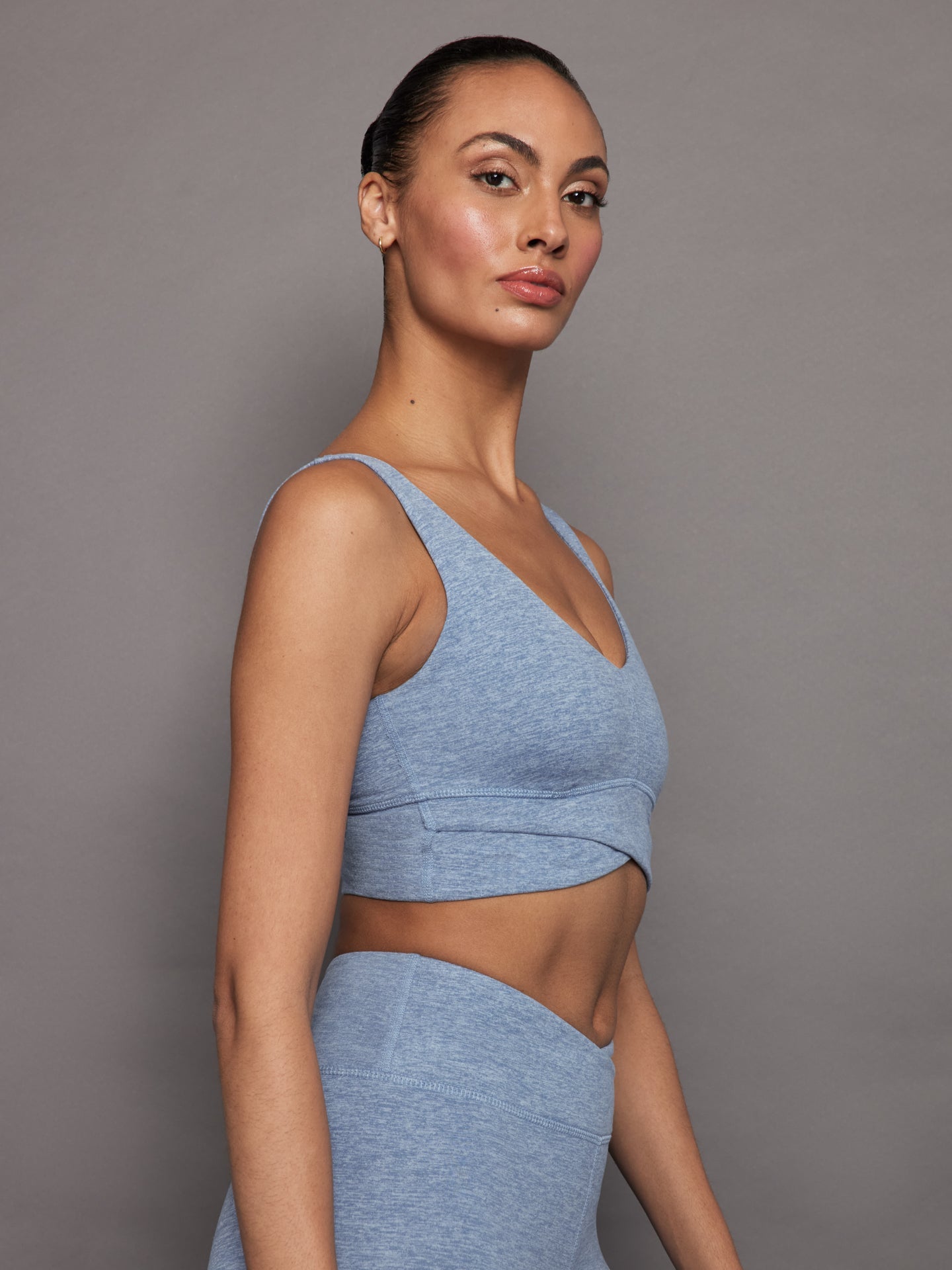 Carbon38 Wrap Bra in Heather Melt - Quiet Harbor