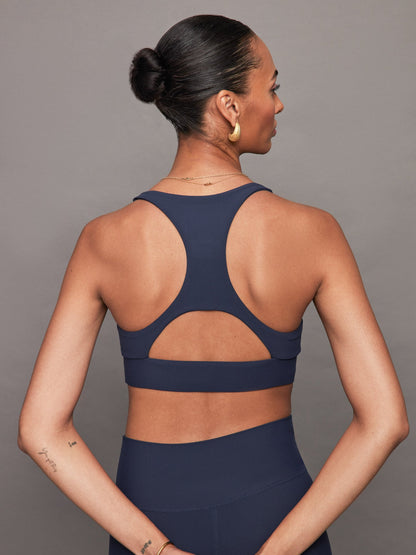 Carbon38 Scoop Racerback Bra in Melt - Navy