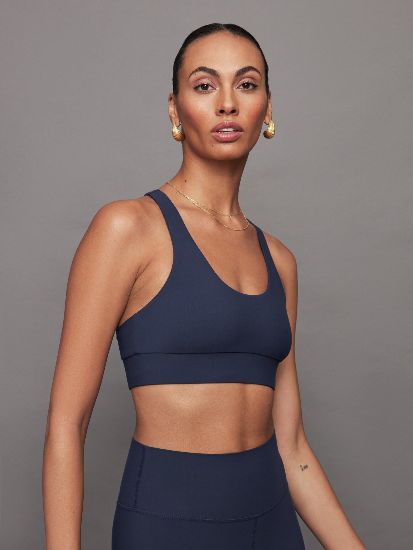 Carbon38 Scoop Racerback Bra in Melt - Navy