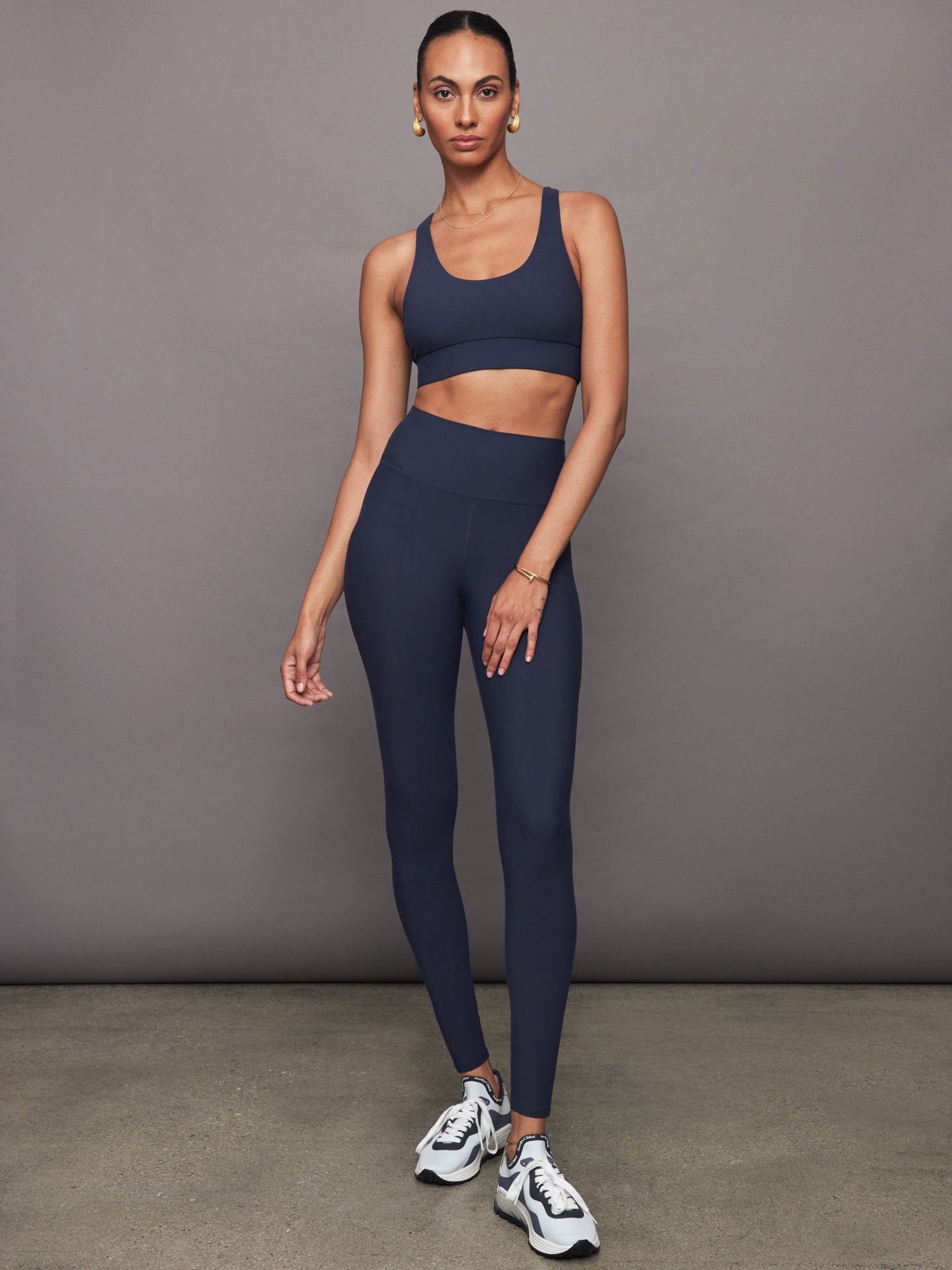 Carbon38 Scoop Racerback Bra in Melt - Navy