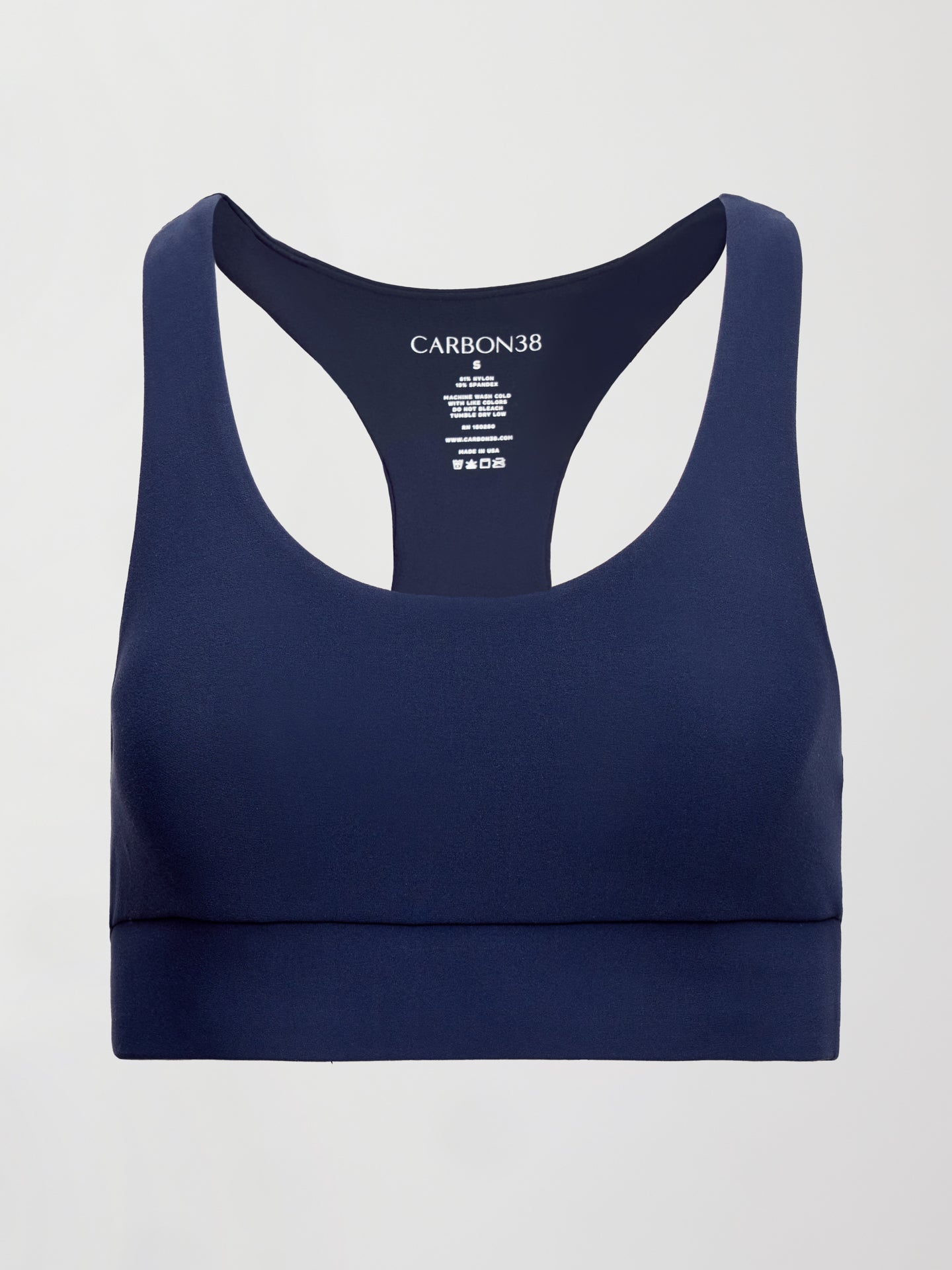 Carbon38 Scoop Racerback Bra in Melt - Navy