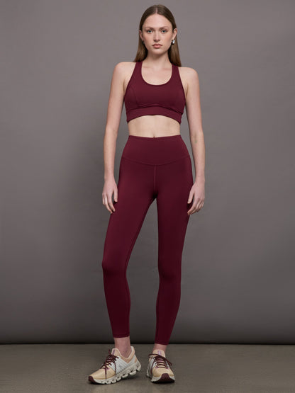 Carbon38 Instinct Longline Bra - Burgundy