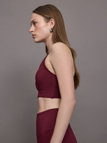 Carbon38 Instinct Longline Bra - Burgundy