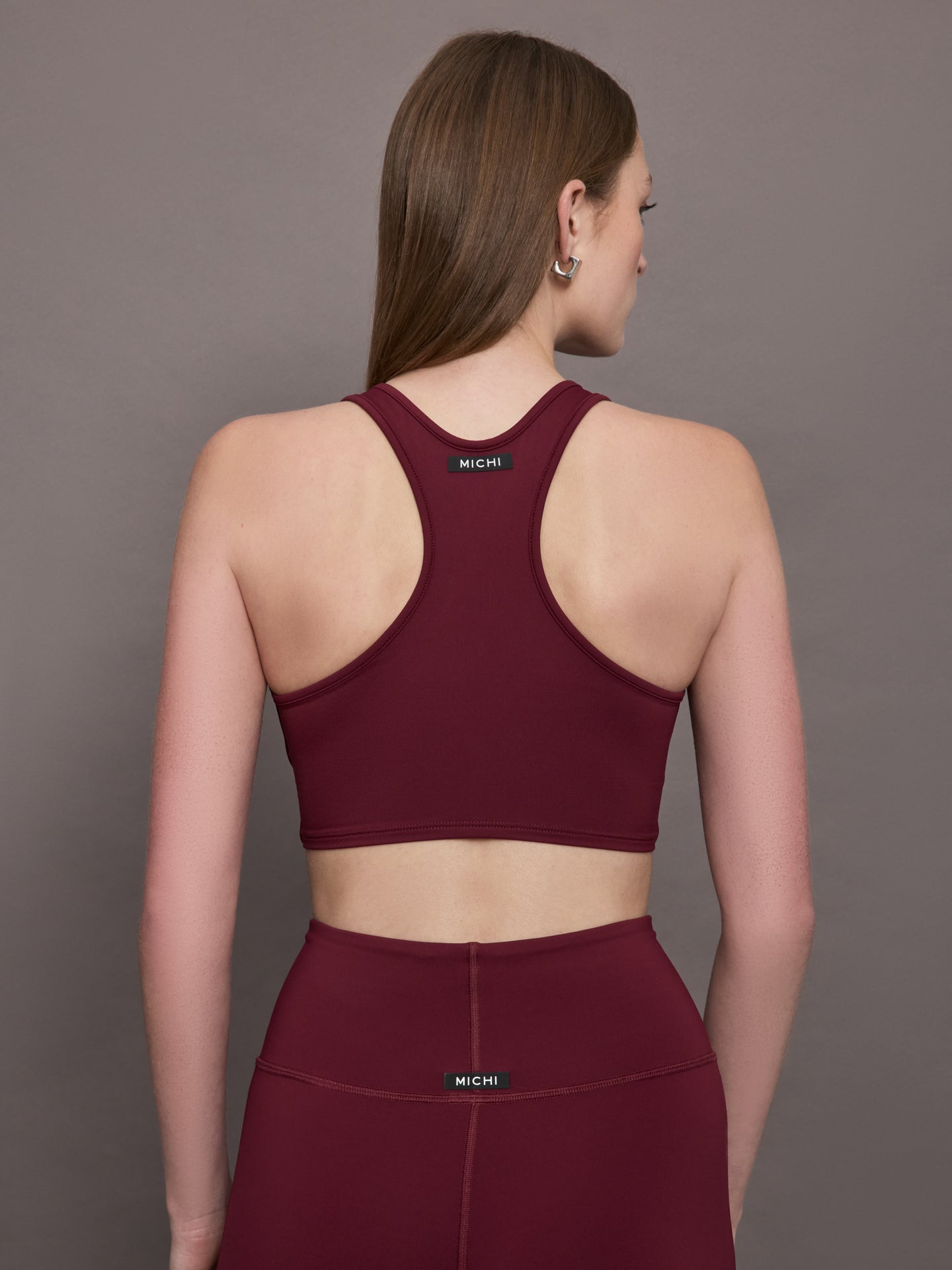 Carbon38 Instinct Longline Bra - Burgundy