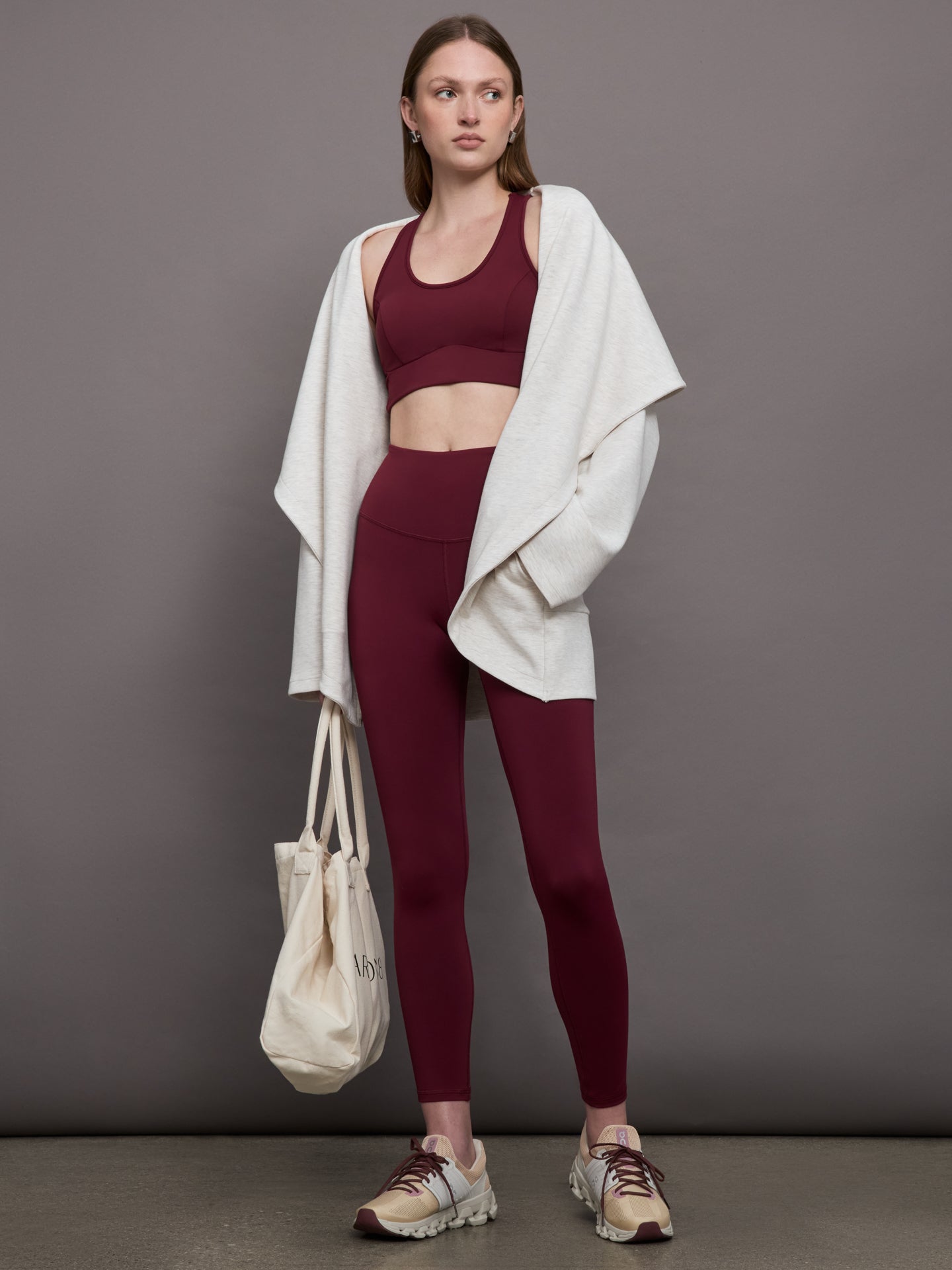Carbon38 Instinct Longline Bra - Burgundy