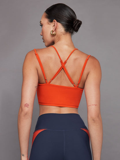 Carbon38 Strappy Bra in Melt - Orange