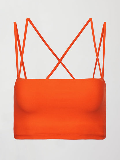 Carbon38 Strappy Bra in Melt - Orange