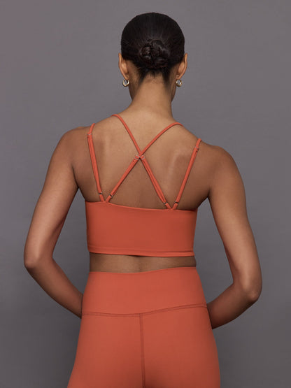 Carbon38 Strappy Bra in Melt - Burnt Sienna