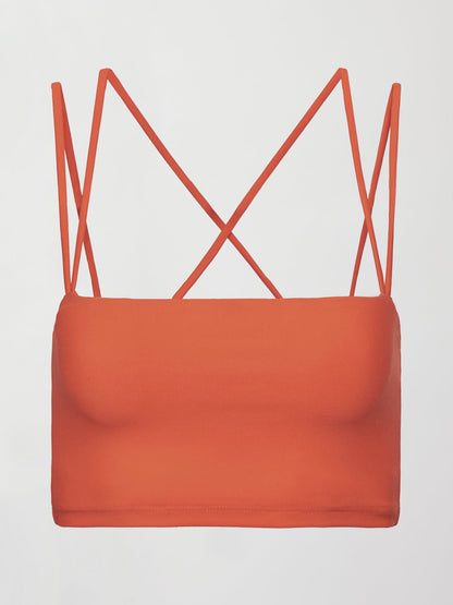 Carbon38 Strappy Bra in Melt - Burnt Sienna