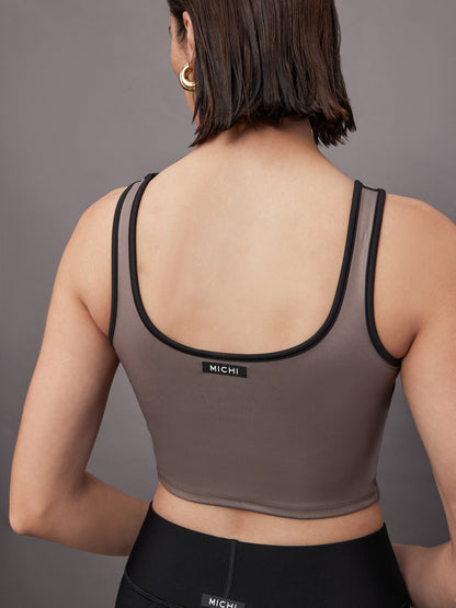 Carbon38 Fusion Gloss Bustier - Bronzed Pewter/ Black