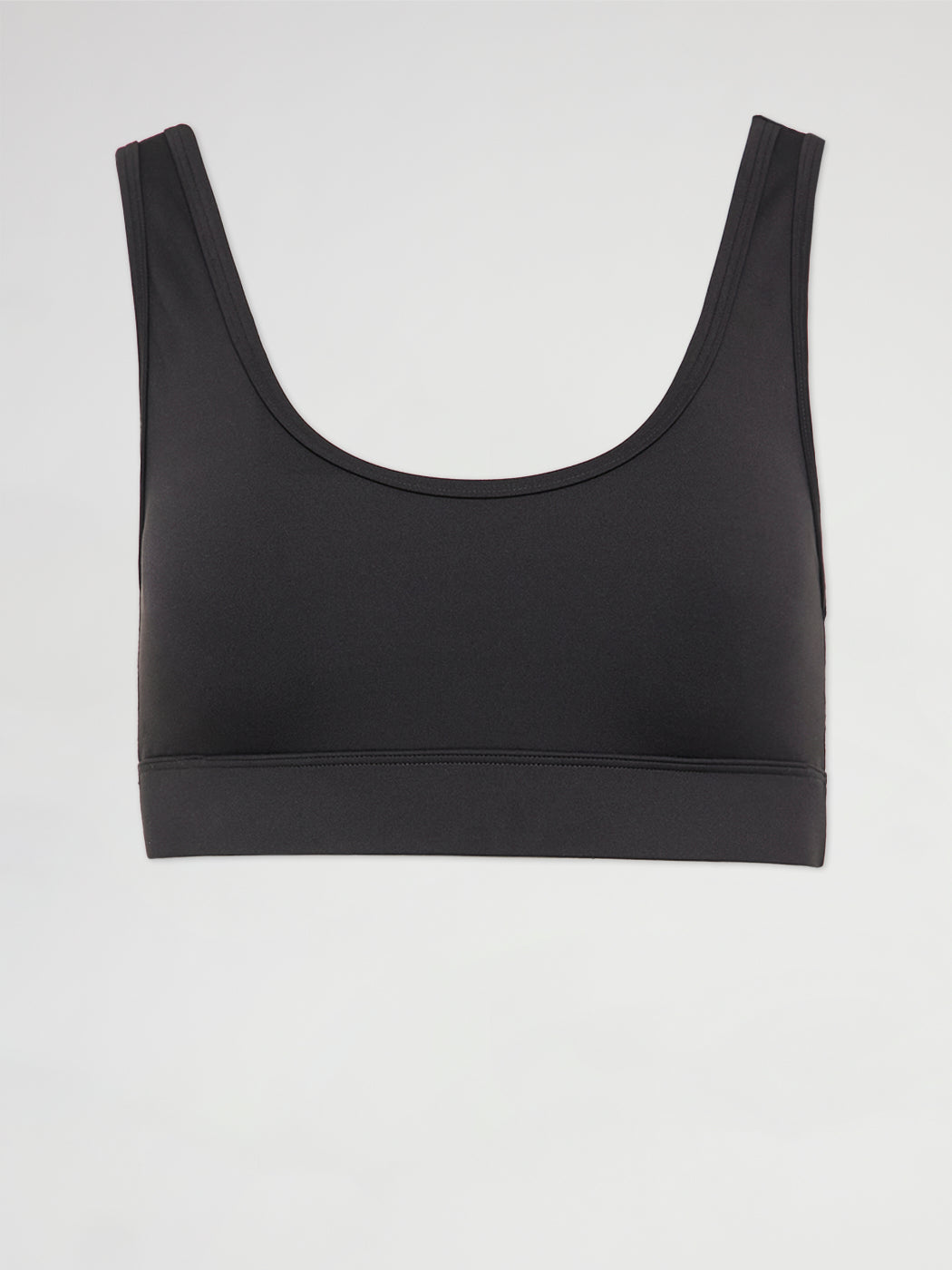 Carbon38 Cut Out Scoop Bra in Diamond Compression - Black