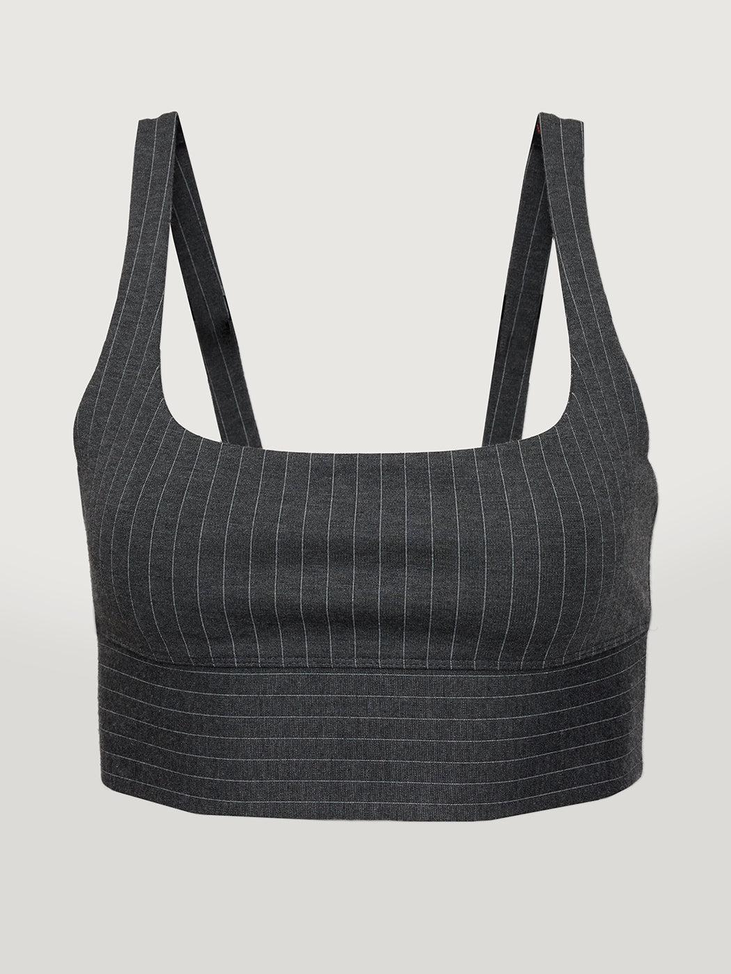 Carbon38 Pinstripe Bra - Charcoal