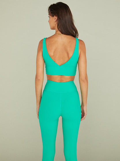 Carbon38 Wrap Sports bra in Melt - Green