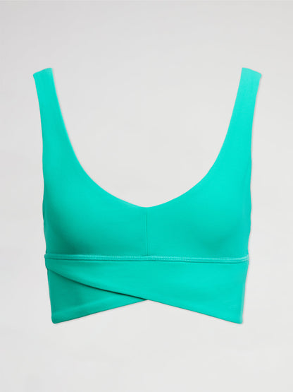 Carbon38 Wrap Sports bra in Melt - Green