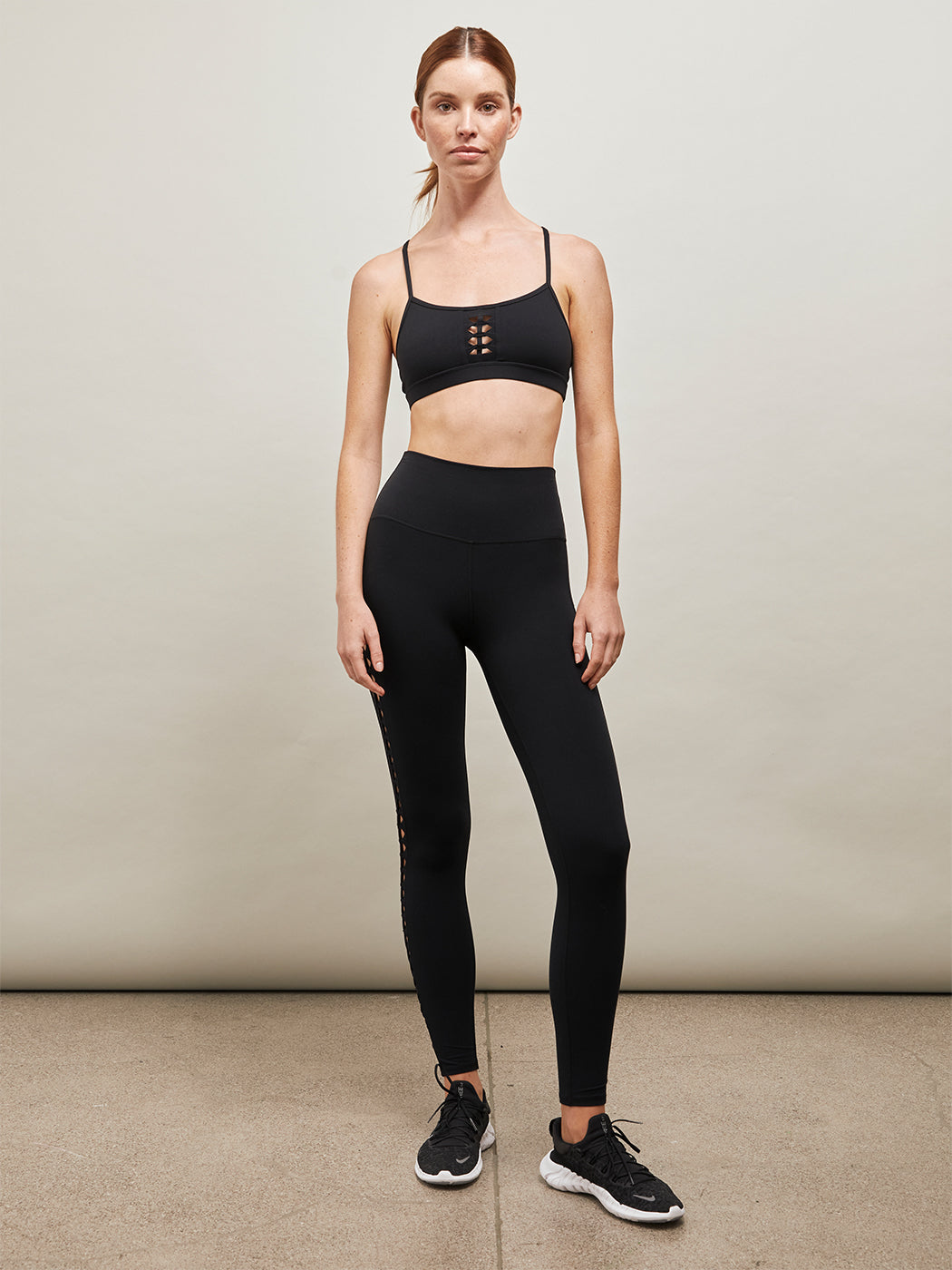 Carbon38 Crochet Melt Bra - Black
