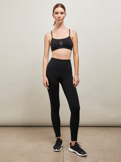 Carbon38 Crochet Melt Bra - Black