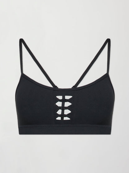 Carbon38 Crochet Melt Bra - Black