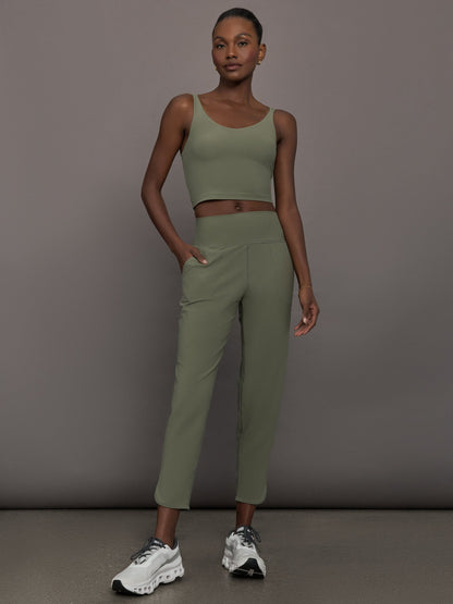 Carbon38 V-Neck Tank in Melt - Moss