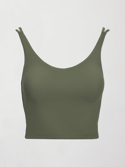 Carbon38 V-Neck Tank in Melt - Moss