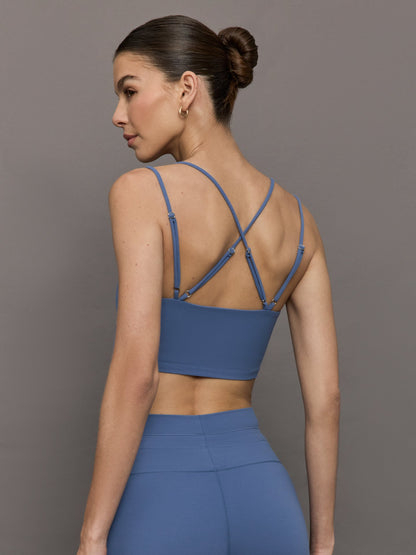 Carbon38 Strappy Bra in Melt - Blue Horizon