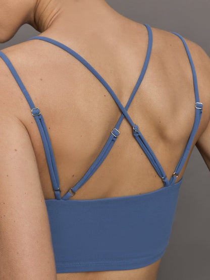 Carbon38 Strappy Bra in Melt - Blue Horizon