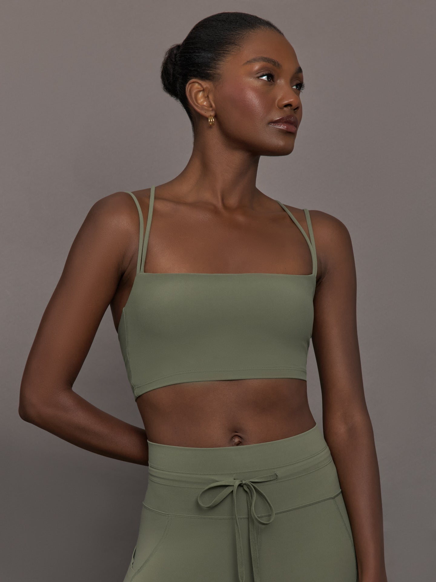 Carbon38 Strappy Bra in Melt - Moss