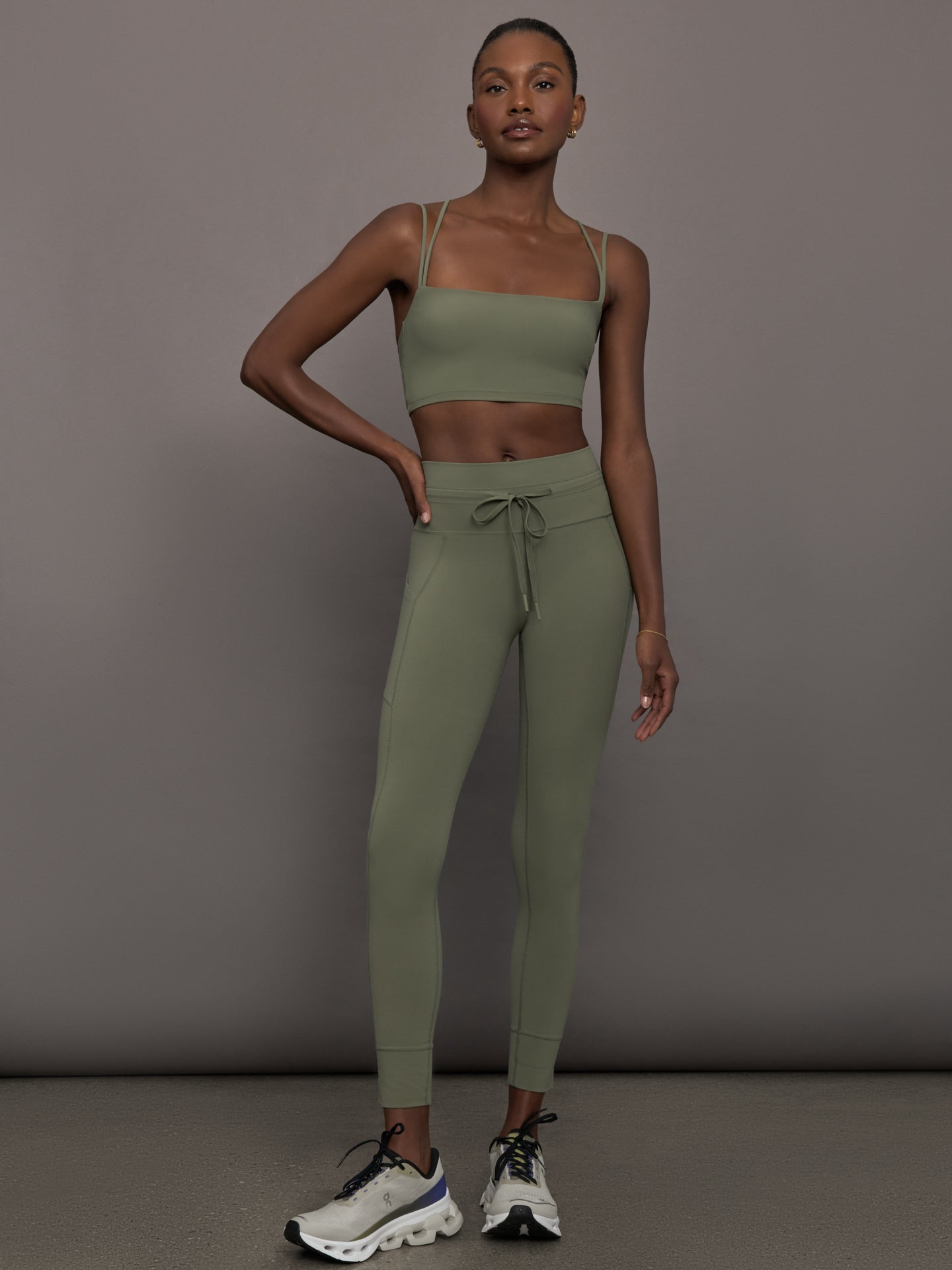 Carbon38 Strappy Bra in Melt - Moss